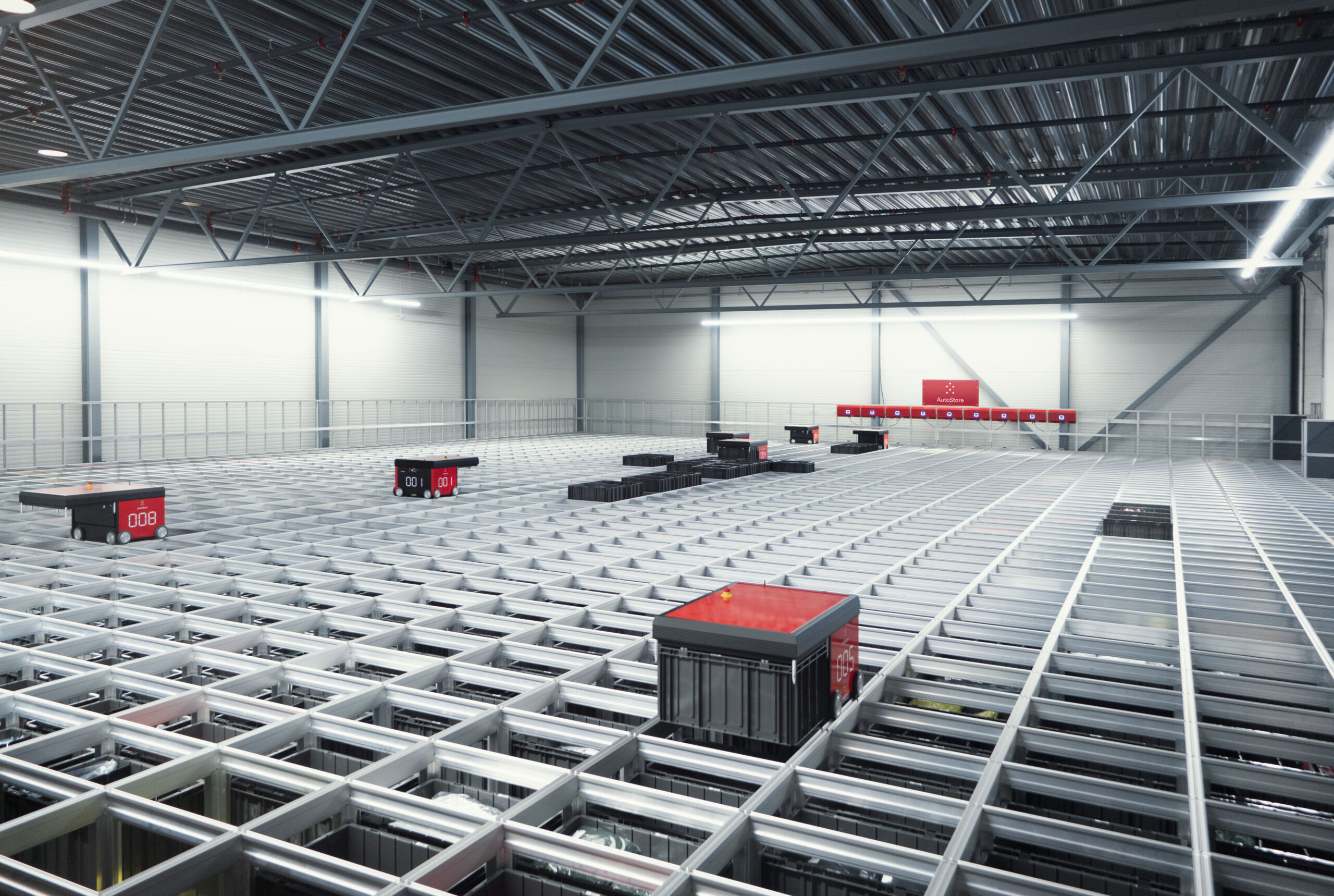 AutoStore warehouse system Automatizált raktárrendszerek illusztráció