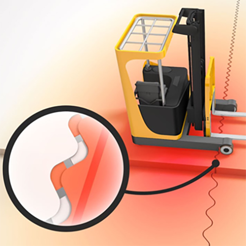 Industrial floor dilatation load indication by heat map